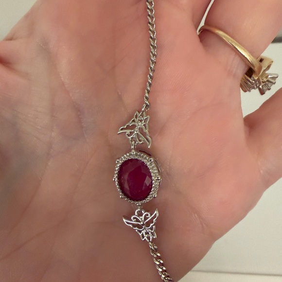 Ruby silver bracelet - Picture 2 of 4